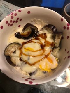 レンチン簡単!なすとチーズと卵-レシピのメイン写真