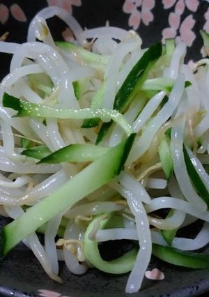 白だしでモヤシとキュウリの酢の物-レシピのメイン写真