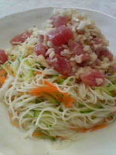 マグロのサラダそうめん-レシピのメイン写真