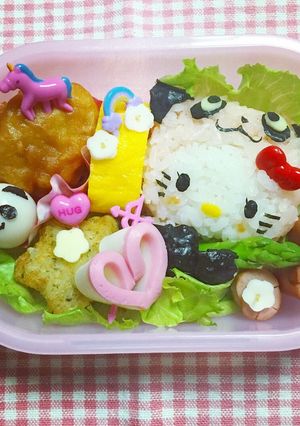 キャラ弁☆パンダキティちゃん校外学習弁当-レシピのメイン写真