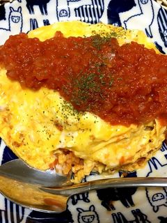 オムライス〜トマトソースがけ〜-レシピのメイン写真
