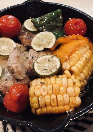 豚バラと夏野菜炒め(スキレット-レシピのメイン写真