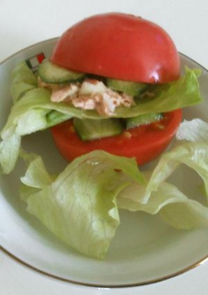 逆バーガー(トマト挟み)-レシピのメイン写真