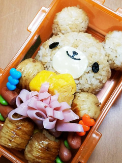 可愛いくまの弁当 キャラ弁 弁当おかず-レシピのメイン写真