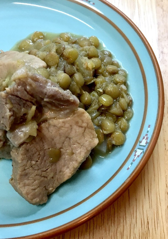 塩漬け豚とレンズ豆の煮込み【覚え書き】-レシピのメイン写真