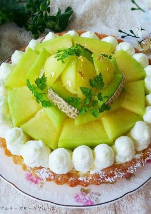 ♥メロンのダブルチーズケーキタルト♥-レシピのメイン写真