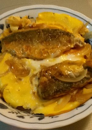 アジのムニエル残り物で卵とじ-レシピのメイン写真