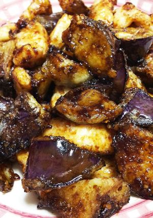鶏ムネとナスの甘酢炒め-レシピのメイン写真