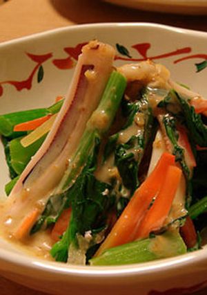 イカと青菜の胡麻酢和え-レシピのメイン写真