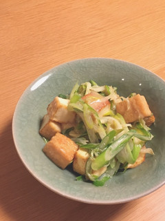 揚げ出し豆腐とネギの酢味噌和え-レシピのメイン写真