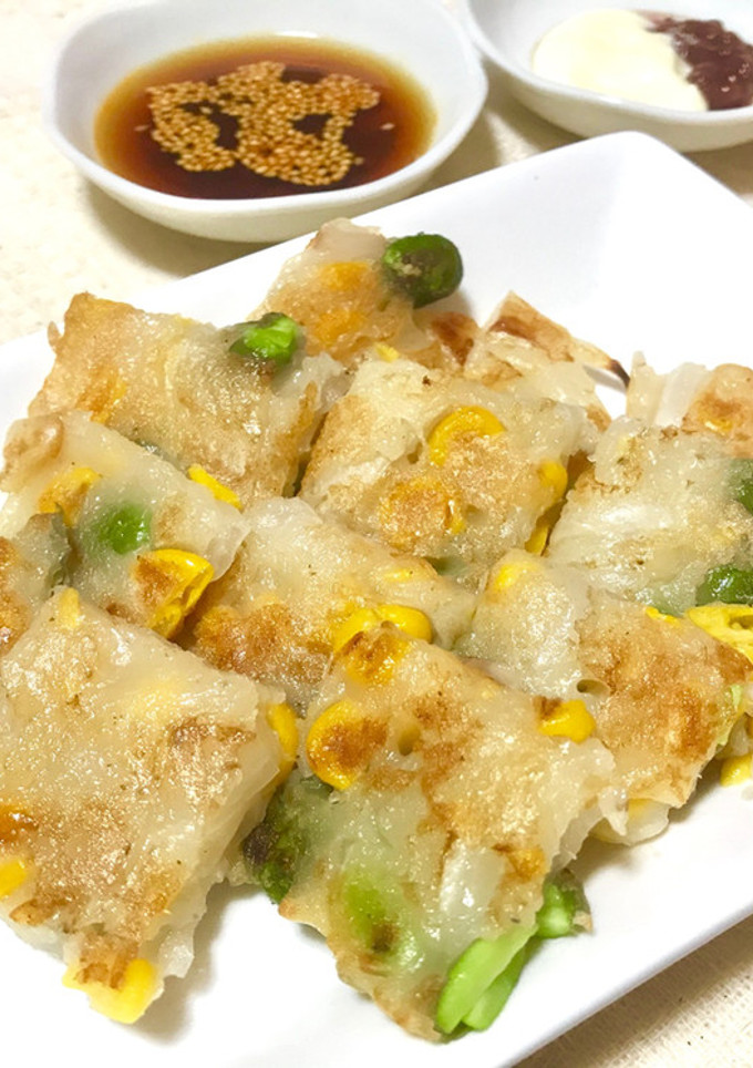枝豆ととうもろこしのチヂミ-レシピのメイン写真