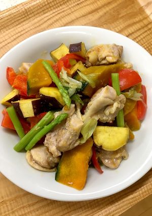 鶏肉と野菜のにぎやか塩炒め-レシピのメイン写真