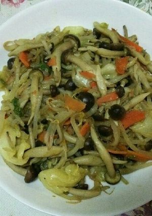 ミックス野菜とキノコのカレー風味炒め-レシピのメイン写真
