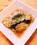 簡単･秋ナス揚げて麺つゆのおひたしなり。