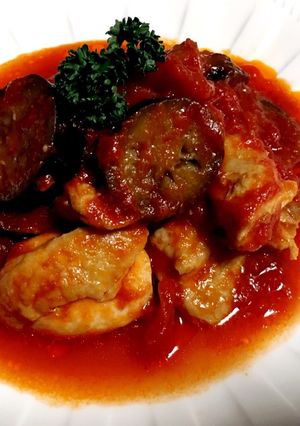 チキンとナスのトマト煮込み-レシピのメイン写真