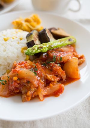 パリパリチキンのトマト煮込み-レシピのメイン写真