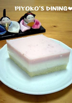 赤ちゃんとひな祭り❀三色の菱ゼリー-レシピのメイン写真