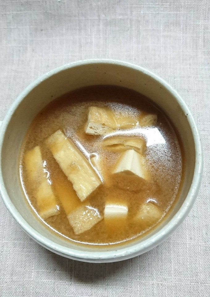 京揚げと豆腐のお味噌汁-レシピのメイン写真