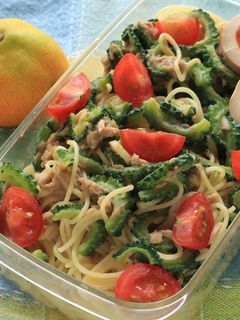 ゴーヤーとノンオイルツナのパスタ-レシピのメイン写真