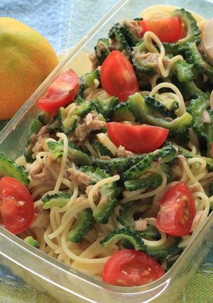 ゴーヤーとノンオイルツナのパスタ-レシピのメイン写真