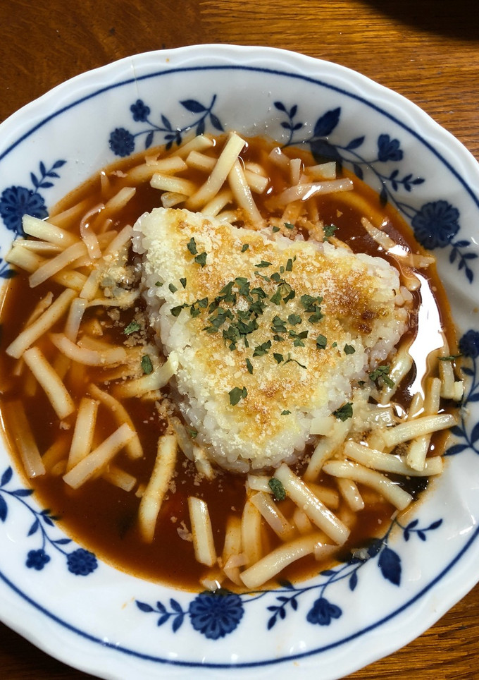 焼きおにぎりとトマトスープのお茶漬け-レシピのメイン写真