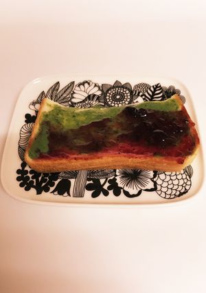 ❁抹茶クリームとブルーベリーのトースト❁-レシピのメイン写真