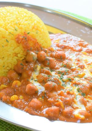 ひよこ豆とコーンのエスニック豆カレー！-レシピのメイン写真