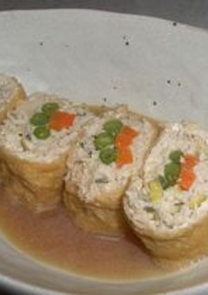 鶏ひき肉の薄揚げロール煮-レシピのメイン写真