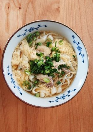 鶏肉と溶き卵のふしめん-レシピのメイン写真