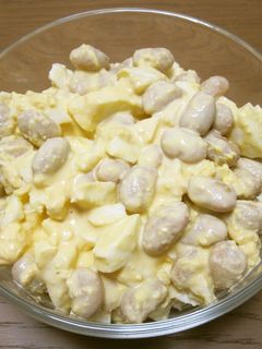 卵と蒸し大豆のマヨめんつゆ和え-レシピのメイン写真