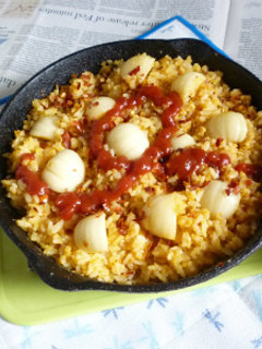 プチにんにく炒飯アラビアータ-レシピのメイン写真