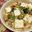 鯖味噌缶と豆腐の卵とじ