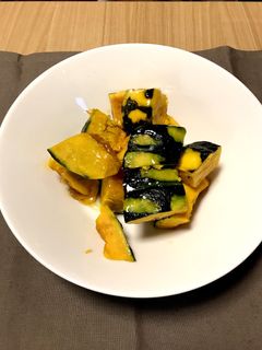 電子レンジでかぼちゃの甘煮-レシピのメイン写真