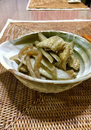 ゴボウと糸コン揚げのキンピラ-レシピのメイン写真
