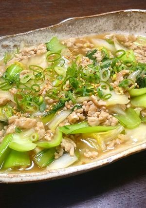 健康！『チンゲン菜と白菜の生姜あんかけ』-レシピのメイン写真