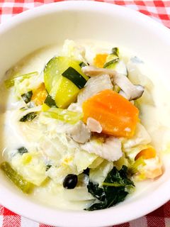 糖質オフ☆野菜たっぷり豆乳スープ♪-レシピのメイン写真