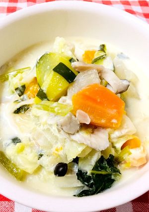 糖質オフ☆野菜たっぷり豆乳スープ♪-レシピのメイン写真