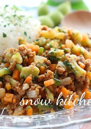 レンジで5分！ゴーヤのドライカレー-レシピのメイン写真