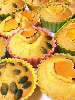 バター無!かぼちゃの米粉カップケーキ-レシピのメイン写真