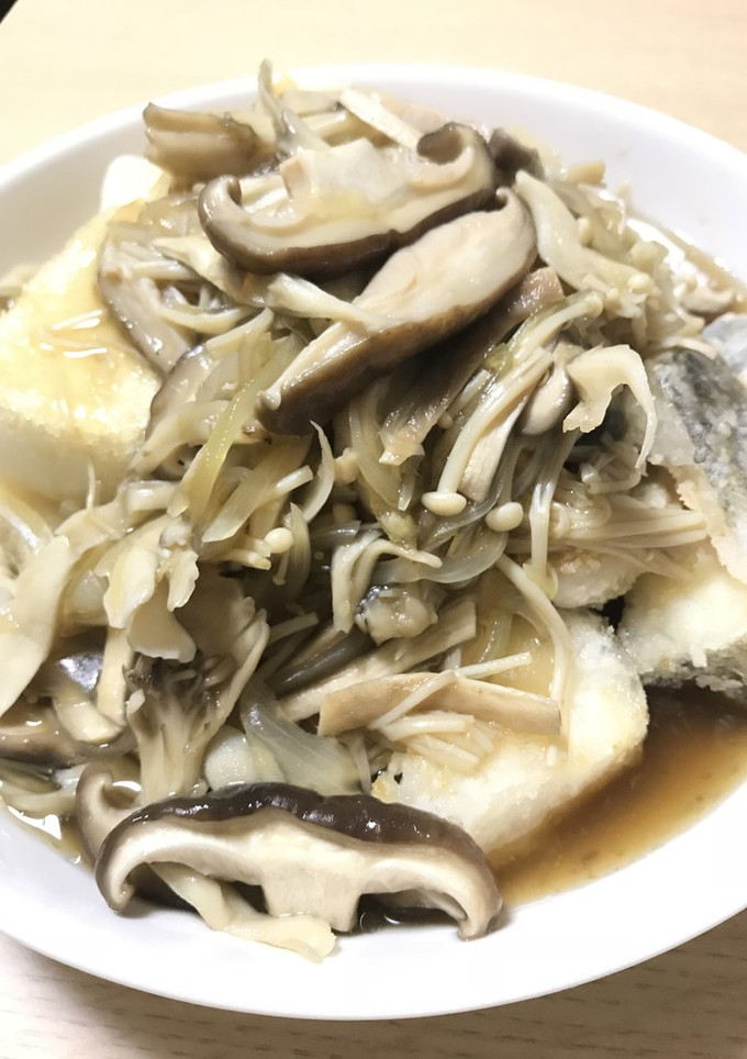 揚げ豆腐と鱈のきのこあんかけ-レシピのメイン写真