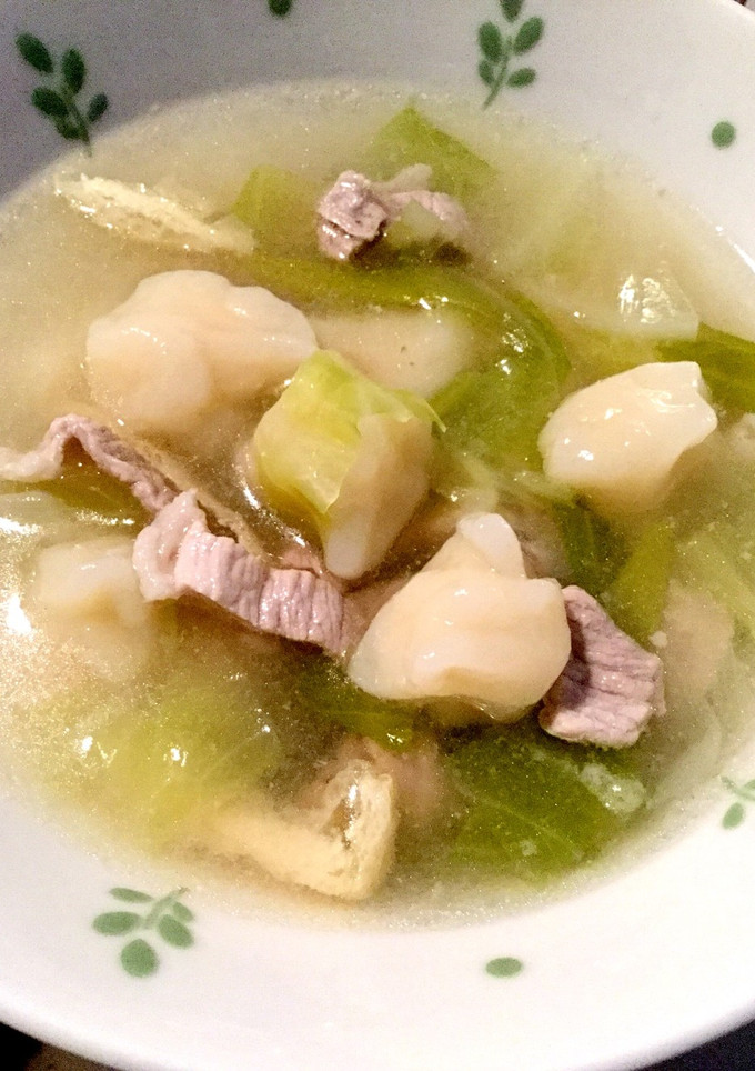 すいとん。小麦粉と片栗粉で暖か汁物-レシピのメイン写真