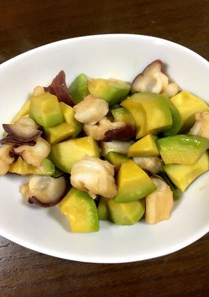 アボガドとタコのニンニク醤油炒め-レシピのメイン写真