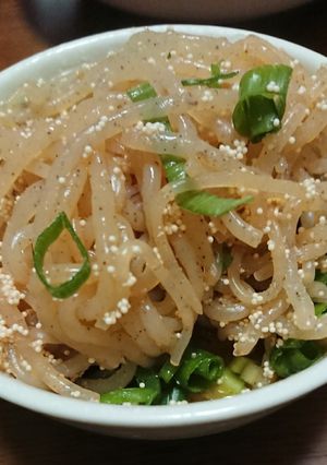 ご飯がすすむ、糸こんにゃくの明太子炒め-レシピのメイン写真
