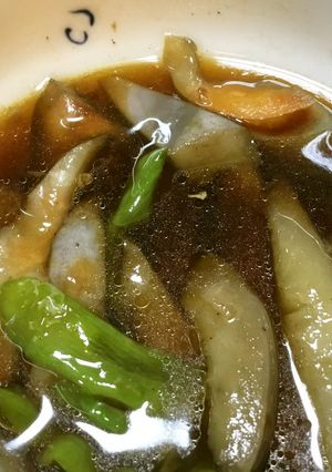 敬老の日にアケビとししとうのめんつゆかけ-レシピのメイン写真