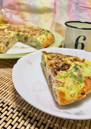 ネギとコンビーフのオムレツ-レシピのメイン写真