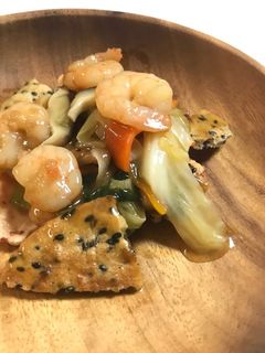 お煎餅のおこげ風あんかけ-レシピのメイン写真