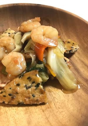 お煎餅のおこげ風あんかけ-レシピのメイン写真