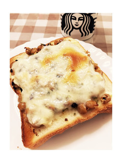 青じそ風味の納豆トースト♡-レシピのメイン写真