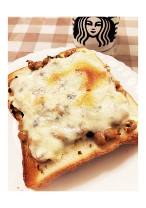 青じそ風味の納豆トースト♡-レシピのメイン写真