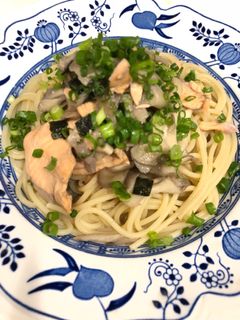 きのことサーモンの和風パスタ-レシピのメイン写真